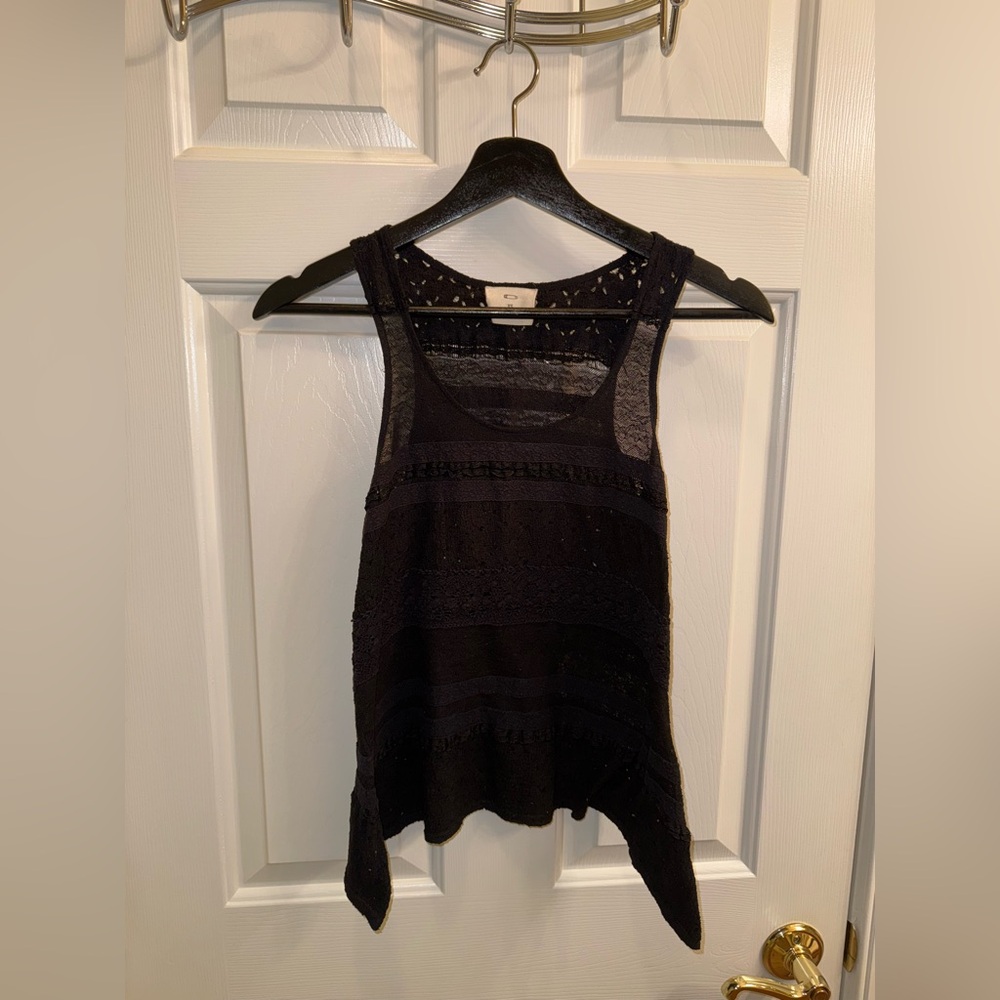 Pins & Needles Black Crochet Top from Urban Outfitters, Size XS